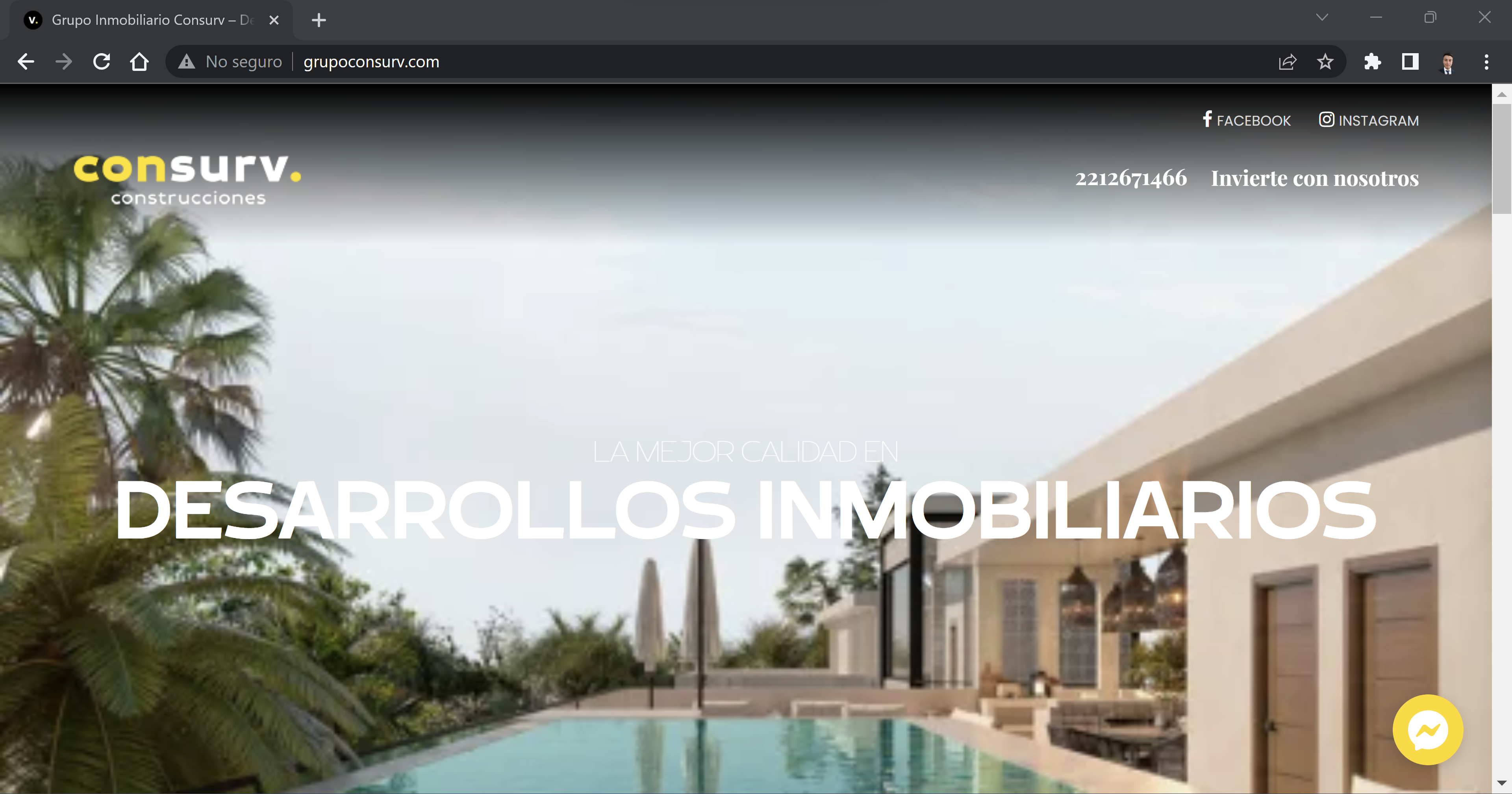 Página Web de Grupo Inmobiliario Consurv