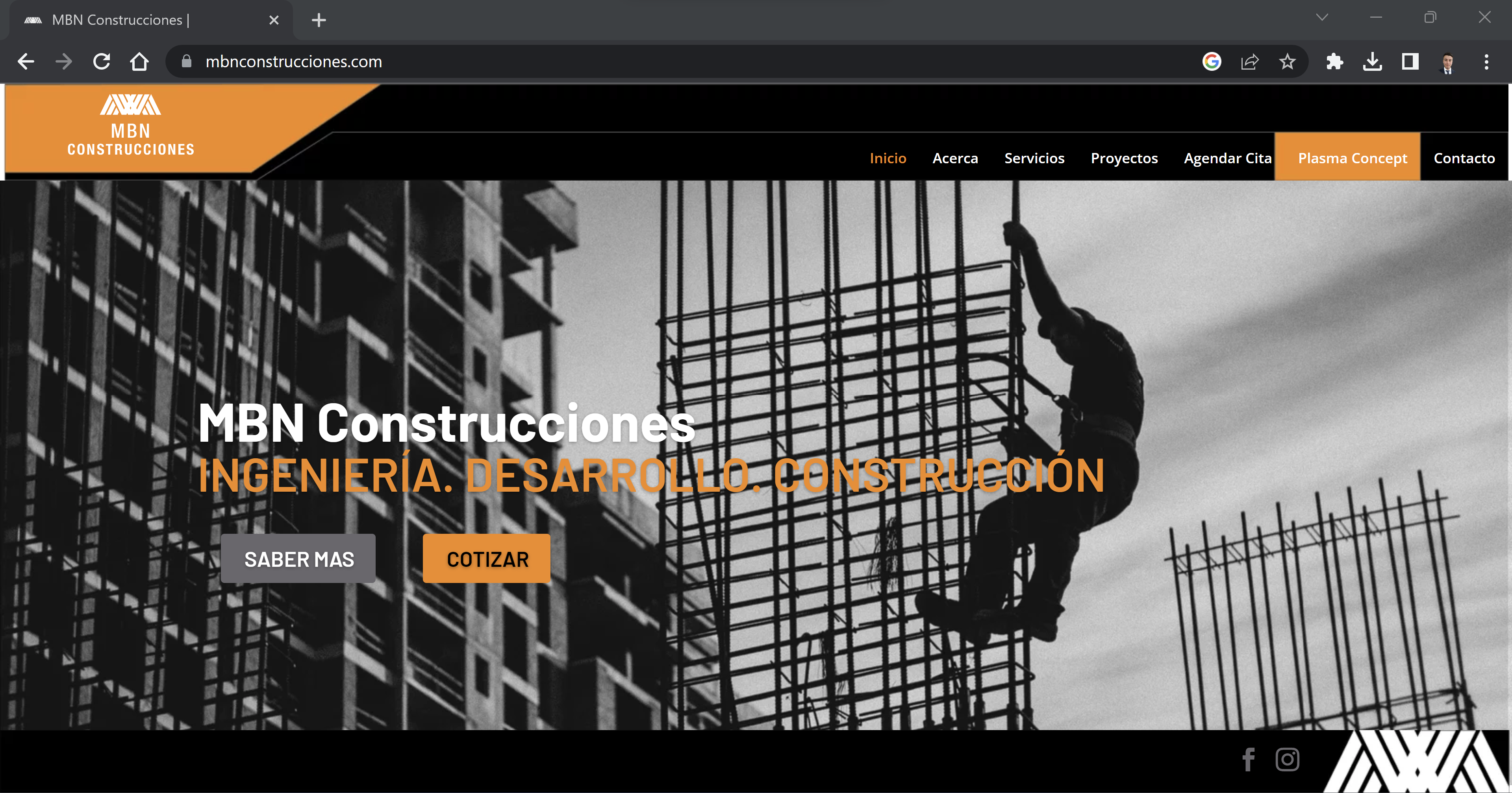 Página Web de MBN Construcciones